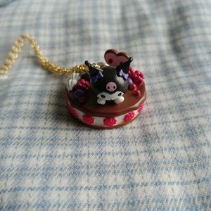 Sanrio sweets blind box necklace - Kuromi raspberry chocolate macaron cake